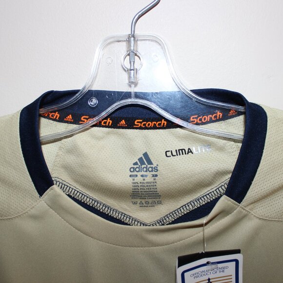 3/$77❤️Notre Dame Fighting Irish NCAA Adidas S/S crew neck jersey navy gold - Picture 2 of 11